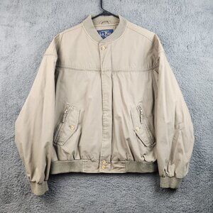 VTG La Paz Catalina Bomber Jacket Beige Full Zip Men's Large All Weather Lined